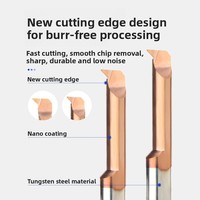 Barre de perçage anti-vibration de petit diamètre en carbure de tungstène, outil de rainurage interne CNC 3-8 mm