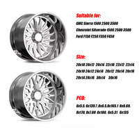 Rines JXRD Deep Dish Tipo H Forjados para Camioneta 22x12 22x14 24x12 24x14 26x16 Ruedas Integrales 4x4 Todoterreno 8x170 8x180 8x6.5 6x5