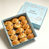 Boîte en carton à motif de dessin animé de Noël pour gâteaux et chocolats, avec pelliculage mat offset, de qualité alimentaire, pour l'emballage de gâteaux et de chocolats