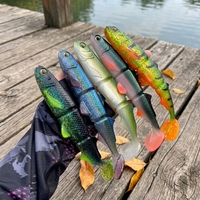 Leurre souple en PVC à longue portée, grande queue en T, 22 cm, imprimé bionique, pour eau salée, brochet, sans hameçons, pour lancer à longue distance