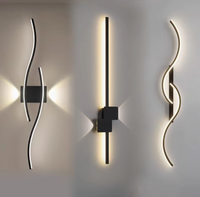 Lumière murale LED de décoration intérieure moderne pour salon, design nordique minimaliste, télécommande, aluminium, gel de silice