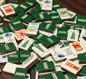 Juego de Fichas de Mahjong Pintadas a Mano de París, Fichas de Mahjong Acrílicas Grabadas, 160 Fichas Americana Mahj, Juego de Fichas de Mahjong Empire State Haus <span class=keywords><strong>of</strong></span> Mahj - Product Image 1