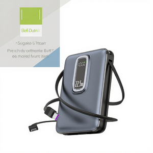 Batterie externe magnétique sans fil 10000mAh, chargeur portable 22.5W à charge rapide Type-C avec câble intégré et écran LED - Product Image 3