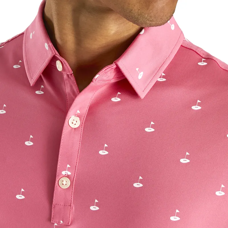 Kaus Golf Polo Cetakan Sublimasi Bagian Penuh Kualitas Tinggi Kinerja Pria Logo Disesuaikan