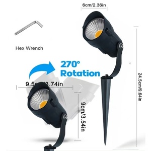 Nouveau projecteur de jardin 10W IP65 étanche à LED pour extérieur avec piquet pour pelouse, arbres - Product Image 2