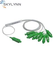 1x2 1x4 1x8 1x16 Répartiteur fibre optique avec tube en acier 0.9mm SCAPC LC Mirco PLC pour séparateur optique FTTH