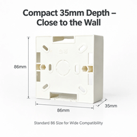 Scatola di derivazione in plastica JINHAI 1 modulo 86x86x35mm Modello 8635-4 da incasso in PVC IP30 Ingrosso OEM