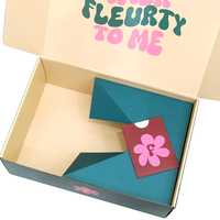 Boîte d'emballage en carton ondulé personnalisée et écologique pour abonnements de fleurs fraîches, boîte d'expédition durable pour bouquets