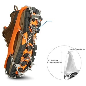Crampones de 8 dientes para zapatos, antideslizantes, para camping, senderismo, escalada, nieve, cadenas, garras, cubiertas para <span class=keywords><strong>botas</strong></span> - Product Image 2