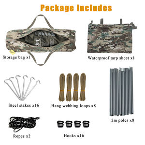 Akmax Chất Lượng Cao Bán Buôn Modular Bivy Bìa Tarp Lều Nơi Trú Ẩn Không Thấm Nước Tarp Dã Ngoại Ngoài Trời Cắm Trại Lều Tarp Multicam - Product Image 4