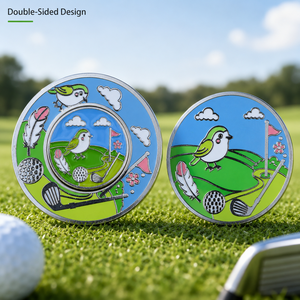 Marqueur de balle de golf magnétique créatif à double face de forme irrégulière pour les cadeaux de parcours de golf et de tournois - Product Image 2