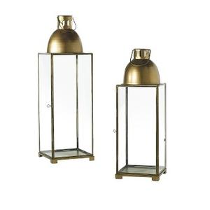 Forme de cabane en verre en métal antique fait à la main conception personnalisée découpe impression bougie lanterne en acier inoxydable décor à la maison fantaisie - Product Image 2