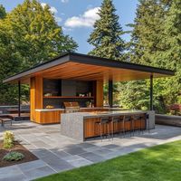 VERMONHOUZZ Ensemble de cuisine extérieure entièrement étanche en gros, structure à assemblage rapide, style luxe léger
