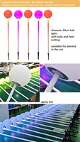 Boule LED RGB sur pied, sphère disco pour l'extérieur, éclairage décoratif pour piscine, fêtes d'Halloween, contrôlée par bouton/télécommande/application