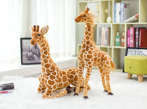 Énorme vraie <span class=keywords><strong>vie</strong></span> girafe jouets en peluche mignon peluche poupées doux Simulation girafe poupée cadeau d'anniversaire enfants jouet - Product Image 4