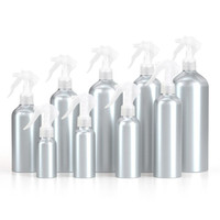 30ml 1oz 50ml 100ml bouteille de pompe de déclenchement de forme ronde en aluminium argenté en stock pour la vente