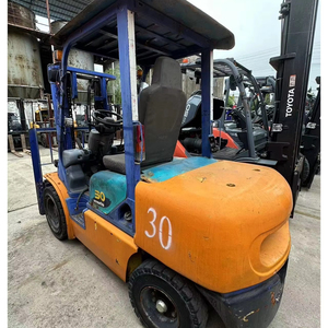 <b>Used</b> Komatsu FD 30 3 Ton Diesel Forklift with Solid Tire Imported Japan Engine Two Stage Mast 6 Months Warranty for Sale - Product Image 1