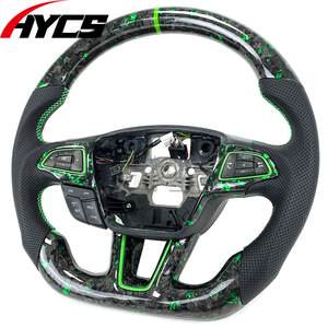 Pour Focus <span class=keywords><strong>MK3</strong></span> accessoire de voiture de volant personnalisé pour <span class=keywords><strong>Ford</strong></span> Focus forgé en Fiber de carbone fond plat Style <span class=keywords><strong>Sport</strong></span> - Product Image 4