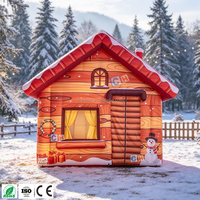 Tente de Noël gonflable extérieure en forme de bonhomme de neige pour événements de Noël