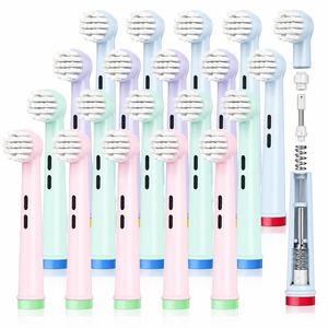 Repuestos de cabezales para cepillo de dientes eléctrico, cerdas medianas, compatibles con Oral-B, para adultos, limpieza bucal diaria, uso personal - Product Image 1