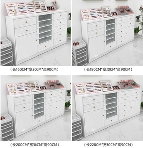 Vitrine de salon de manucure, armoire à vernis à ongles, armoire de rangement pour vernis à ongles et colle, armoire de rangement sur pied avec tiroirs - Product Image 6