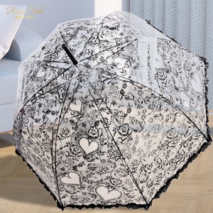 <span class=keywords><strong>Parapluie</strong></span> <span class=keywords><strong>transparent</strong></span> blanc semi-automatique avec poignée en cristal RST, <span class=keywords><strong>parapluie</strong></span> de décoration de <span class=keywords><strong>mariage</strong></span> en forme de dôme - Product Image 5