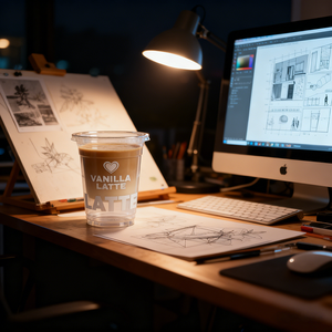 Gobelets en plastique PP jetables <span class=keywords><strong>à</strong></span> paroi simple avec logo personnalisé, avec couvercles et pailles pour café glacé et boissons froides - Product Image 2