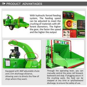 Déchiqueteuse automatique de bois forestière fabriquée en Chine déchiqueteuse déchiqueteuse de bois - Product Image 3