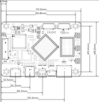 Mini placa base de Pc RK3566 para tableta Monitor placa base 4 + 32GB con WIFI Bluetooth Lvds Edp MIPI MicroHDMI interfaz TF