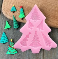 Di natale Del Silicone Del Fondente Della Muffa Della Torta Al Cioccolato Decorazione Strumenti di Stampo di Cottura