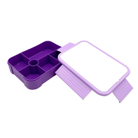 Boîte à lunch Bento pour enfants avec couvercle en plastique, facile à nettoyer, à compartiments sectionnés, pour filles et garçons