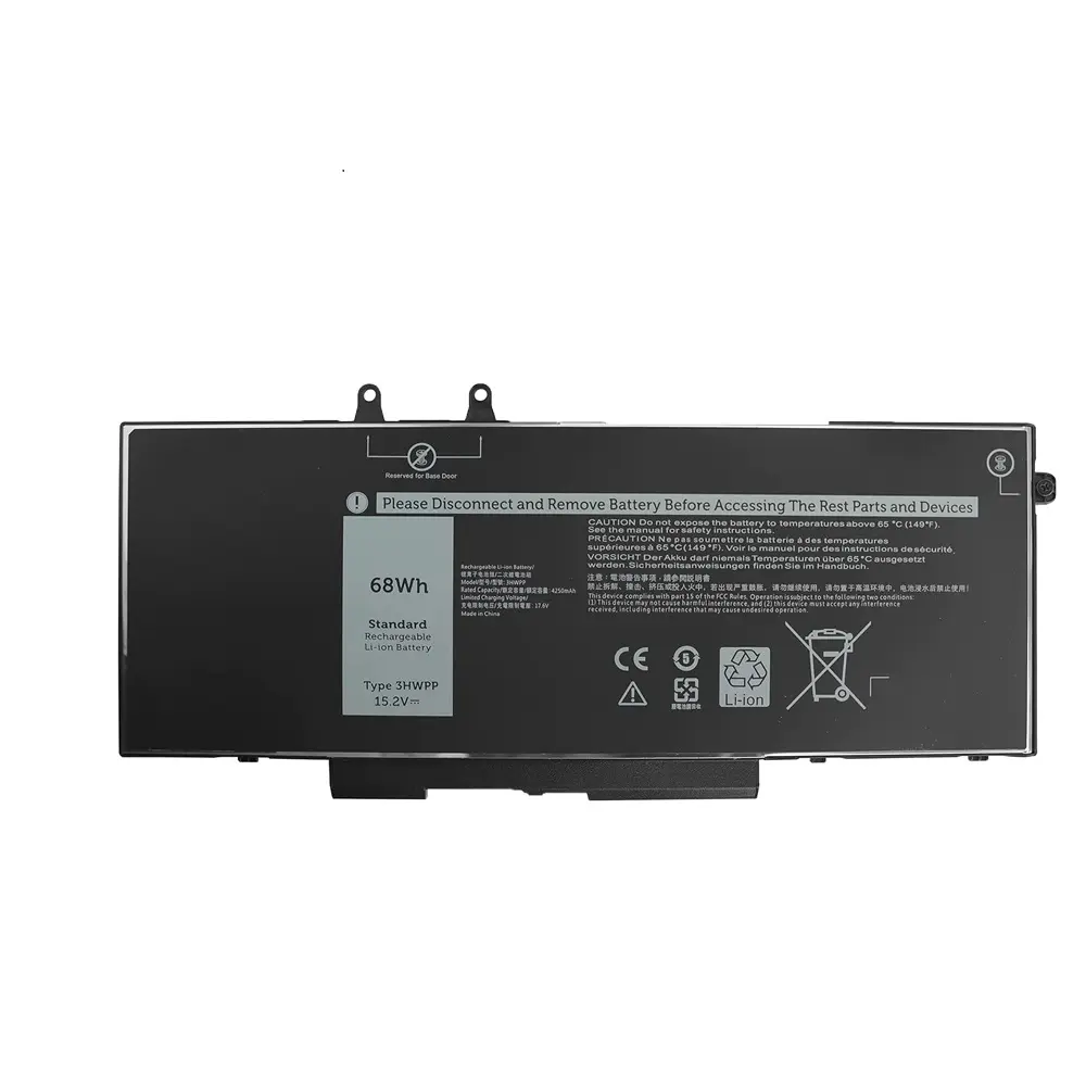 Bateria do portátil OEM 1VY7F 3HWPP 3PCVM 3YNXM para DELL Latitude 14 5410 Latitude 15 5511 5510 Inspiron 7500 bateria do portátil