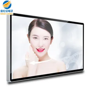 Papan reklame Display Digital LCD terpasang di dinding 22 inci Android pemutar iklan cerdas kios dengan Panel layar sentuh