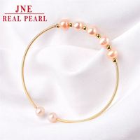 Bracelet en perles d'eau douce pour femmes Bracelet d'influence en ligne gracieux Bijoux en or 14 carats