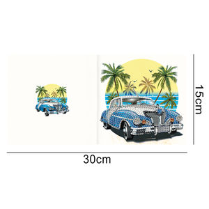 Peinture au diamant faite à la main, ensemble de huit pièces, série sportive, carte de vœux adaptée aux enfants - Product Image 6