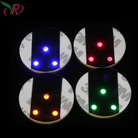 Ylaire Coloré LED Mini Bouteille Dessous De Verre avec Autocollant Adhésif Noël LED Tasse Dessous De Verre et Autocollant De Bouteille