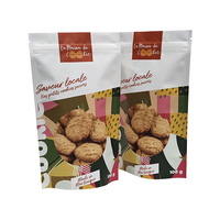 Sacs d'emballage en aluminium personnalisés de 100g et 200g pour biscuits, bonbons et snacks, avec fermeture éclair et pochette autoportante