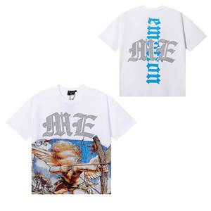 <b>Men's</b> Clothing Top Quality 100% Cotton <b>Short</b> <b>Sleeves</b> Streetwear Graphic Printed Oversized Mixed Emotions HipHop T-<b>Shirts</b> for <b>Men</b> - Product Image 3