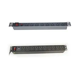 1U 19" Multipurpose socket 8port PDU rack mount power strip power distribution unit for server rack data center