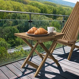 GỖ GẤP bảng, Gỗ keo nhỏ có thể gập lại cuối bàn cà phê, bán gỗ Patio bên bảng, đồ nội thất trong nhà và ngoài trời - Product Image 2