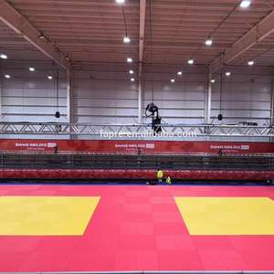 Tapis <span class=keywords><strong>de</strong></span> Judo <span class=keywords><strong>Tatami</strong></span> Unisexe avec Fond Antidérapant 250kg/m3 pour Enfants Karaté MMA Jiu-Jitsu Kendo Adult Wrestling en EVA PU Sponge - Product Image 2