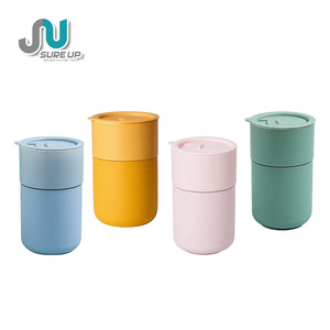 Taza <span class=keywords><strong>de</strong></span> Viaje <span class=keywords><strong>de</strong></span> Cerámica <span class=keywords><strong>de</strong></span> 380 ml, Hermética con Sello <span class=keywords><strong>de</strong></span> Silicona, Colores Pastel, Apta para Lavavajillas y Microondas, Libre <span class=keywords><strong>de</strong></span> BPA, para Hogar, Oficina y Viajes, OEM - Product Image 1