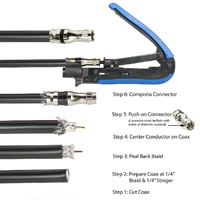 Connecteur de compression de type F RG11, étanche, en laiton, câble coaxial RG11, prise mâle F pour système vidéo CATV, satellite, CCTV, HDTV