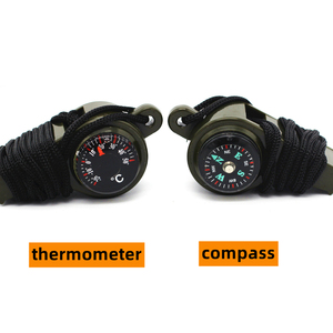 Silbato de plástico multifunción <span class=keywords><strong>3</strong></span> en 1, termómetro a granel para exteriores, Camping, silbato de supervivencia de emergencia con brújula - Product Image 2