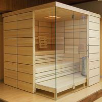 Baignoires de spa personnalisées au design moderne Salle de sauna Cabane extérieure en bois massif de cèdre rouge Maison pour villa Application
