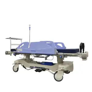 Hastane için çok fonksiyonlu tıbbi yatak hidrolik hasta taşıma transferi ambulans sedye arabası
