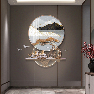 בעבודת יד שרף אמנות יוקרה אלומיניום סגסוגת מסגרת תלת ממדי הקלה קיר אמנות עם סלון קישוט - Product Image 4