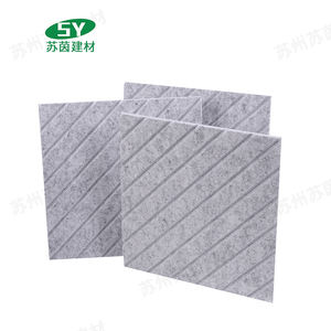 Wave Pattern 100% Panneau en fibre de polyester Panneau insonorisant Panneaux muraux décoratifs Panneau acoustique - Product Image 2