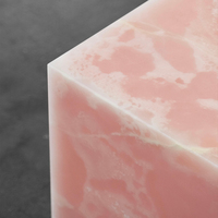 Chine Personnalisé Luxe Rose Onyx Plinthe Marbre Meubles Table Basse En Marbre Pour Salon Décor Marbre Plinthe
