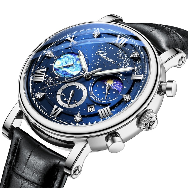 OEM CHENXI Watch CX-972 High Quality Men's Quartz Watches Stylish Starry Sky Case Luminous Hands Life Waterproof Men's Watch
